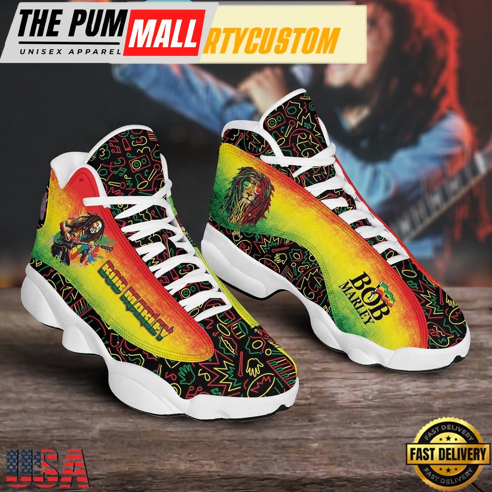 Bob Marley One Love One World Fan Air Jd 13 Shoes Running Sneakers For Womens