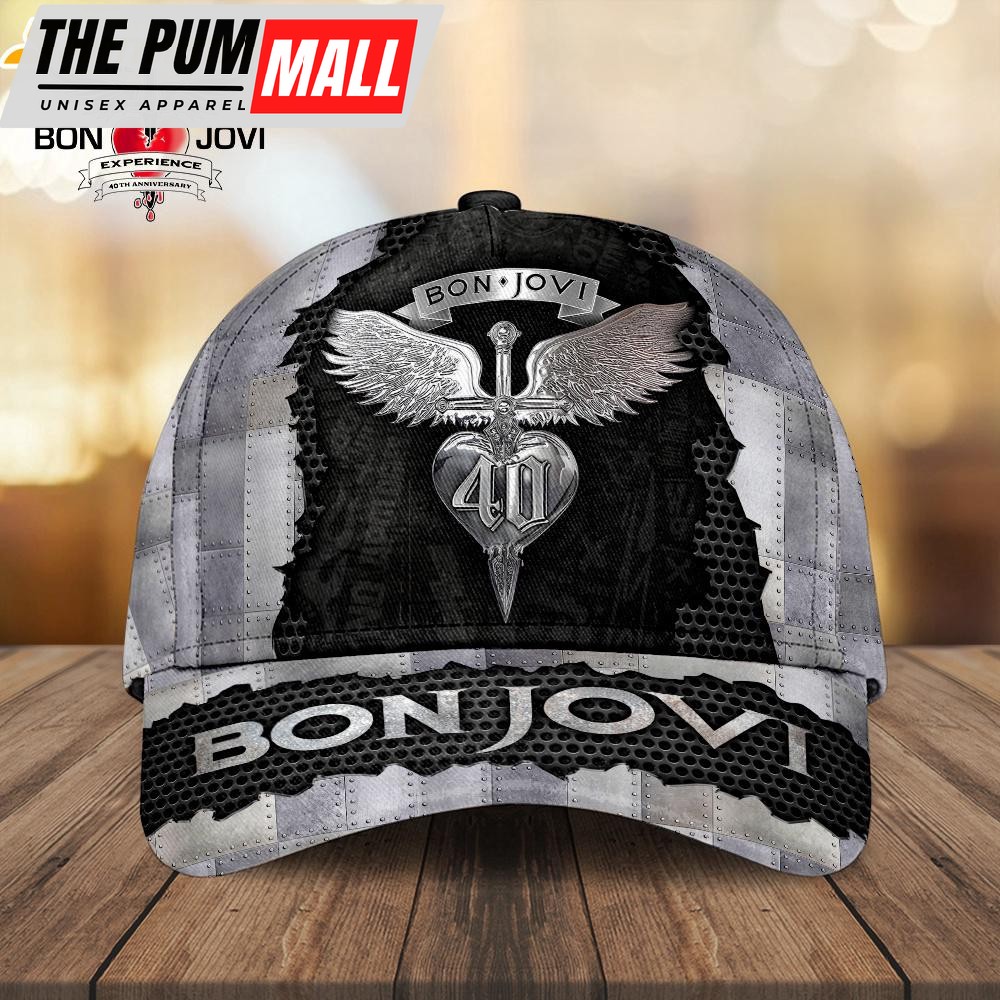 Bon Jovi 40 Music Baseball Cap Print For Fans