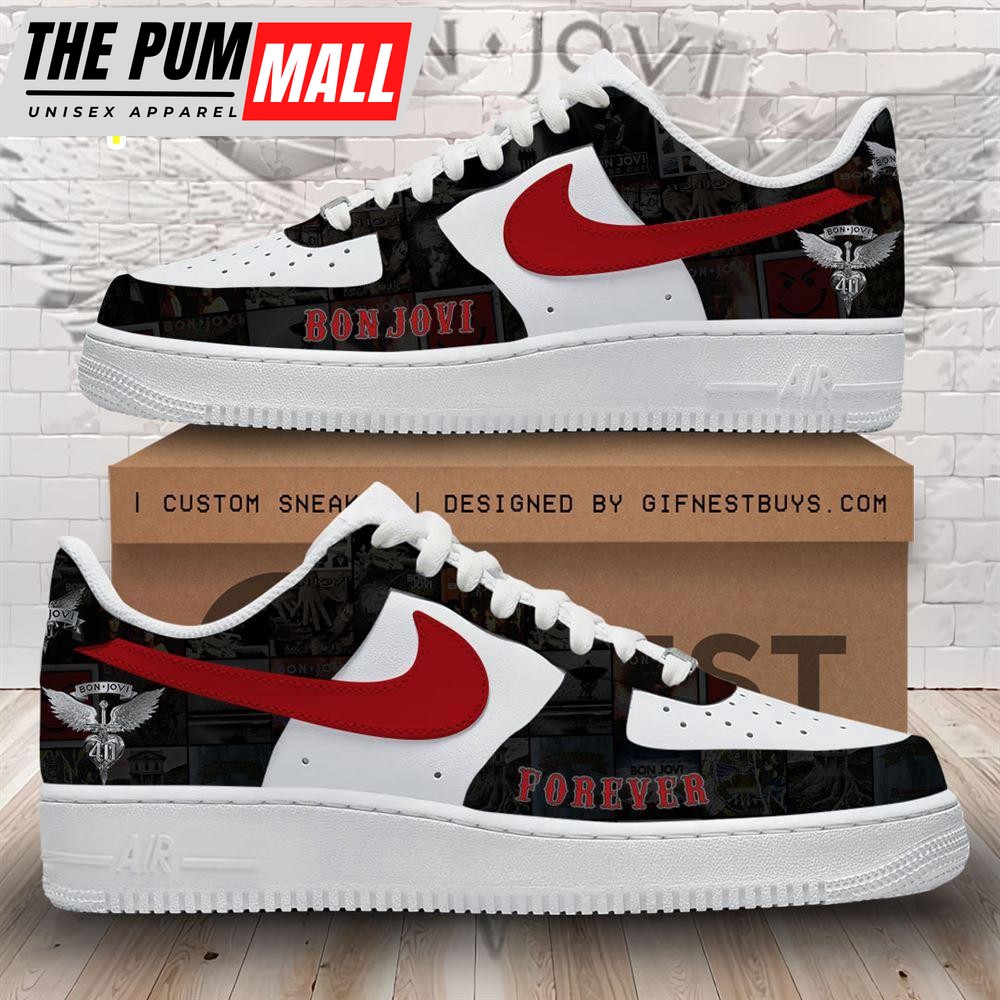 Bon Jovi Air Force 1 Sneaker For Christmas Gift For Christmas