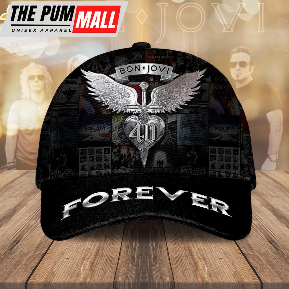 Bon Jovi Music 40 Pattern Baseball Cap Print For Fans