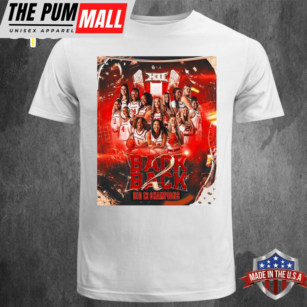 Boomer Sooner Oklahoma Sooners Womens Basketball Back-to-Back Big 12 Conference Champions 3T-shirt