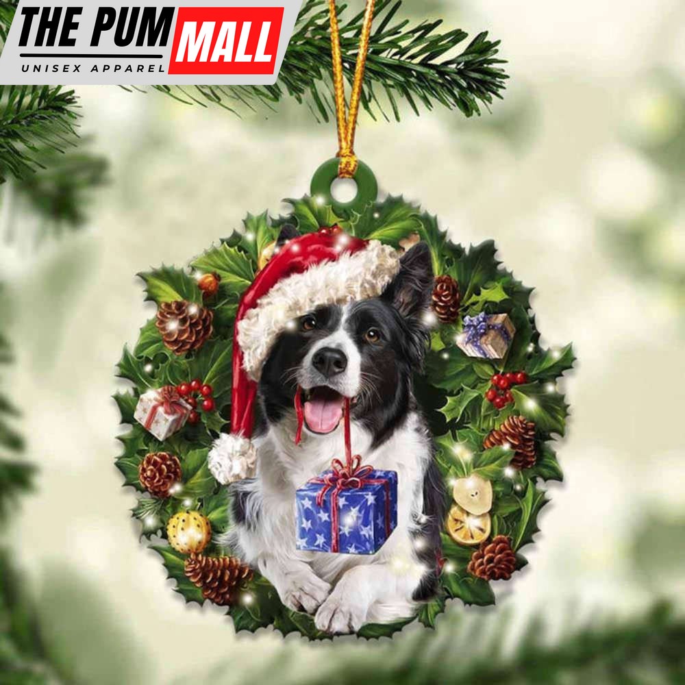 Border Collie And Christmas Ornament 2023 Christmas Tree Ornaments, Gift For Dog Lover Limited Edition