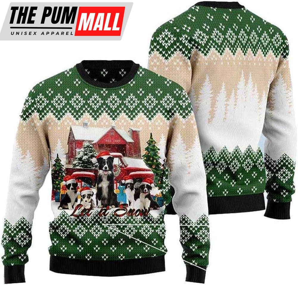 Border Collie Sweater Christmas Sweatshirt Holiday Party For Friends, Gift For Family