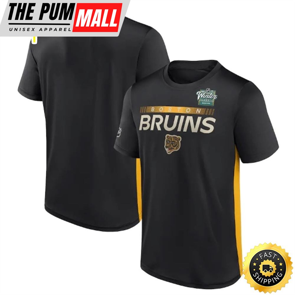 Boston Bruins Branded 2025 NHL Winter Classic Authentic Pro Black T-shirt