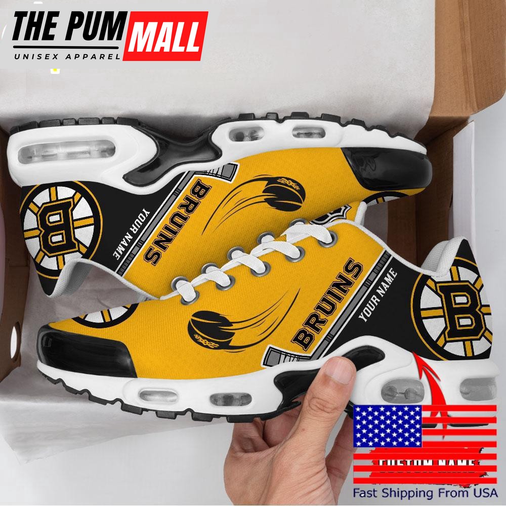 Boston Bruins Run with all your might Custom Name Air Max Plus Shoes