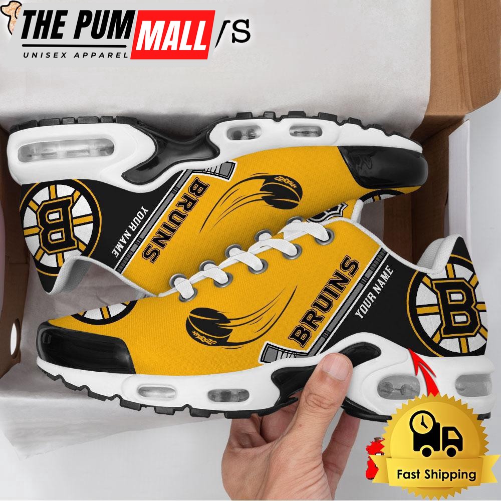 Boston Bruins Run with all your might Custom Name Air Max Plus Shoes