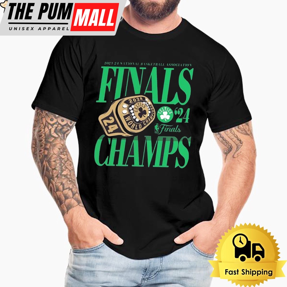 Boston Celtics 2024 NBA Finals Champions Ball Screen Ring T-Shirt