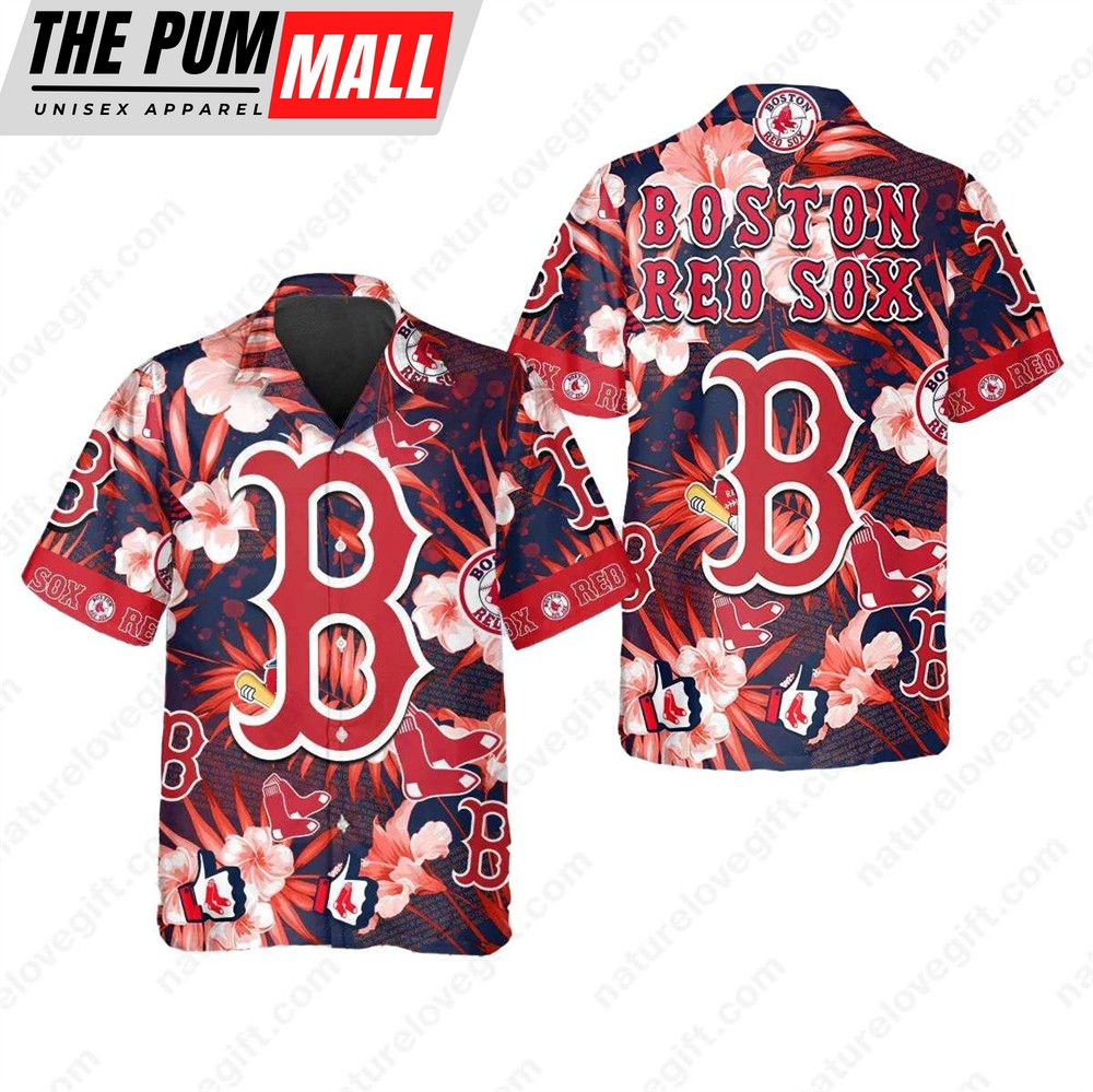 Boston Red Sox Hibiscus Tropical Floral MLB Hawaiian Shirt