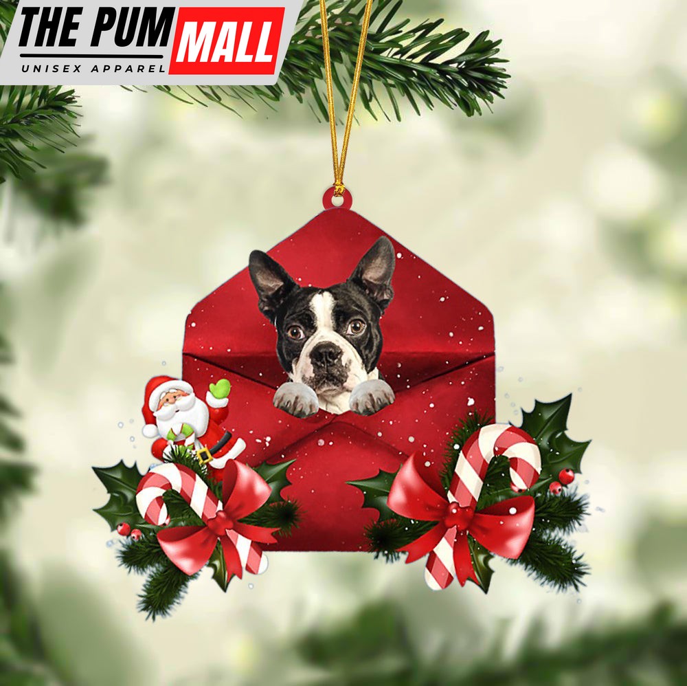 Boston Terrier Christmas Letter Ornament – Car Ornament – Gifts For Pet Owners Limited Edition