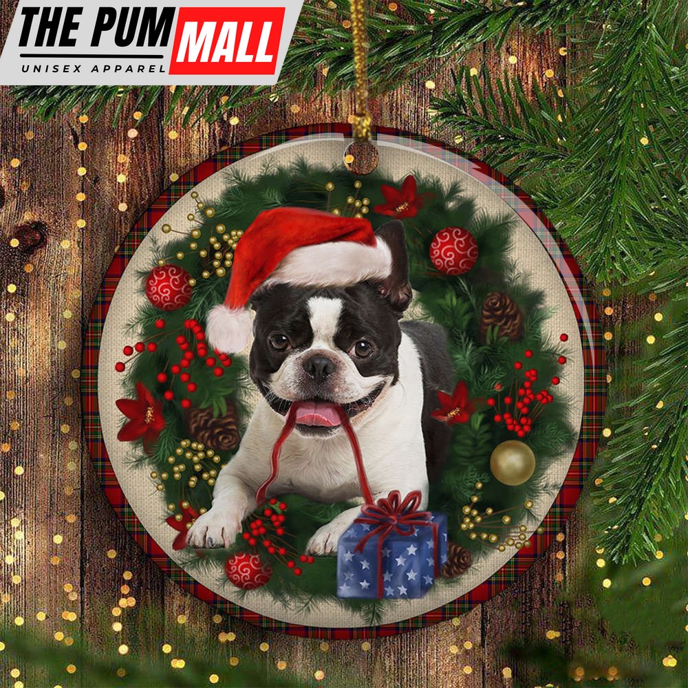 Boston Terrier Christmas Ornament Xmas Decorations Boston Terrier Tree Ornaments Limited Edition