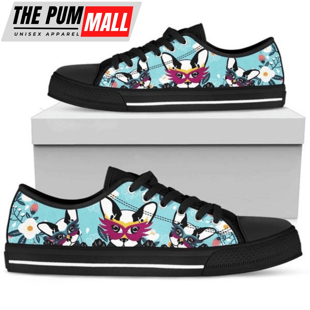 Boston Terrier Low Top Shoes Sneaker PN205327Sb