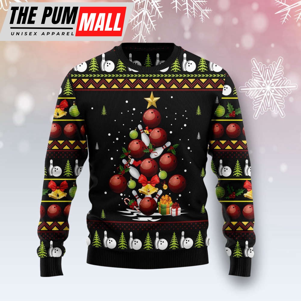 Bowling Christmas Tree T2610 Ugly Christmas Sweater – Noel Malalan