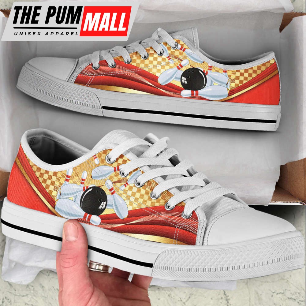 Bowling Gab Low Top Shoes Canvas Print Lowtop Fashionable