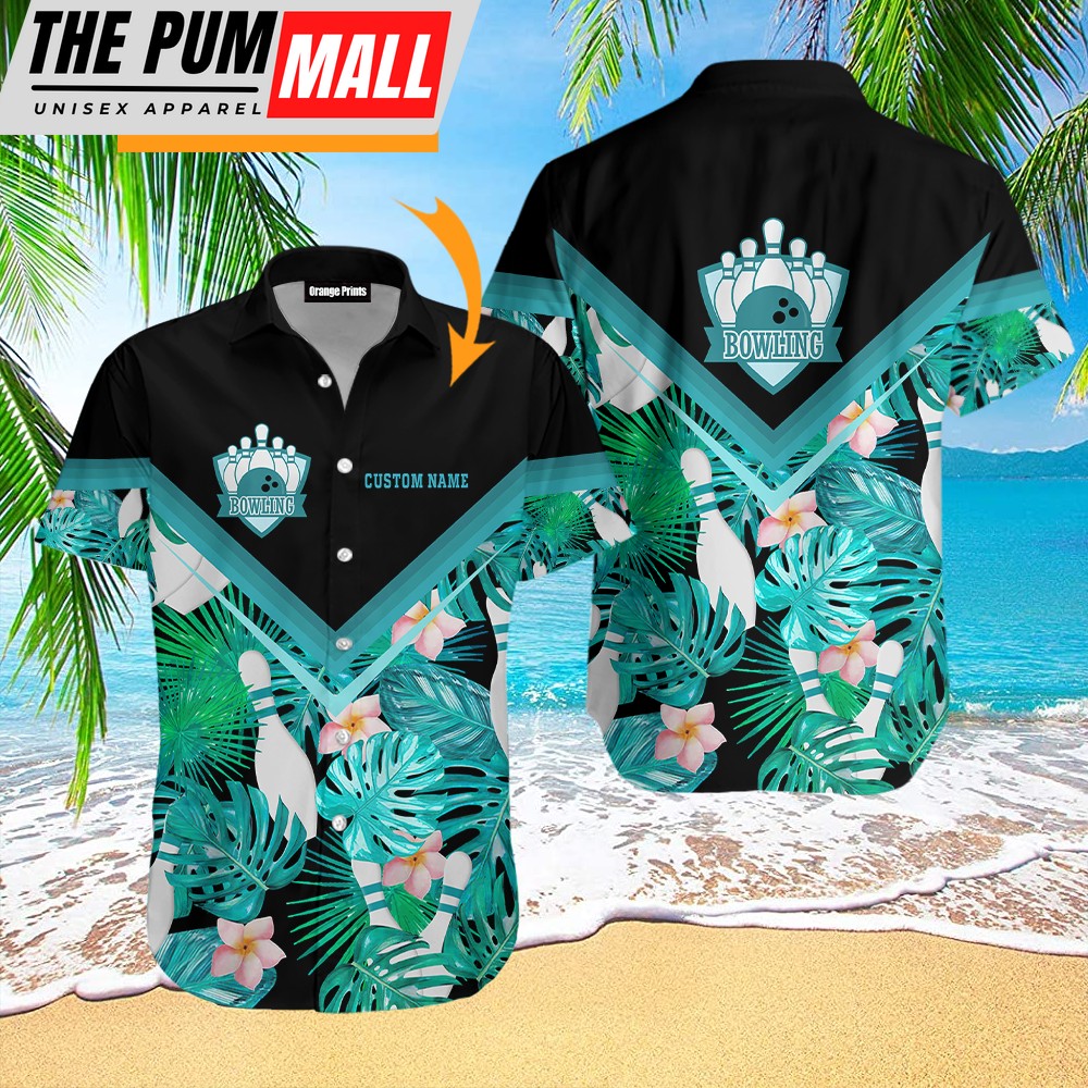 Bowling Green Tropical Flowers Custom Name Hawaiian Shirt For Men & Women HN3568