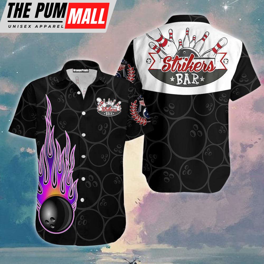 Bowling In Fire Hawaiian Shirt For Men & Women WT1713