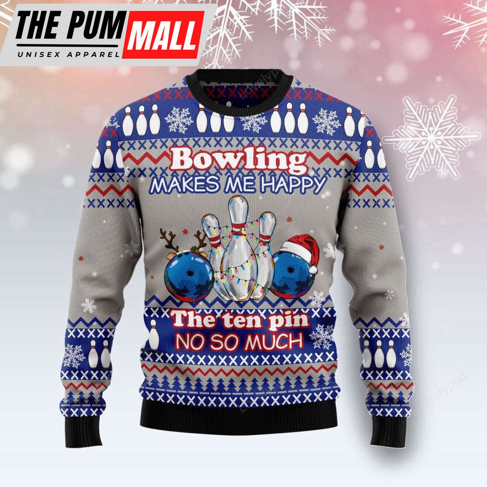 Bowling Merry Christmas Ugly Christmas Sweater – Gift For Christmas
