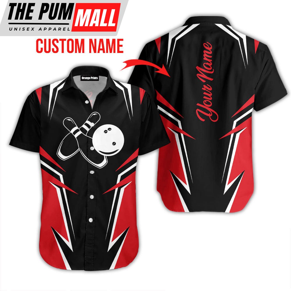 Bowling Rolling Ball Custom Name Hawaiian Shirt For Unisex HN3655