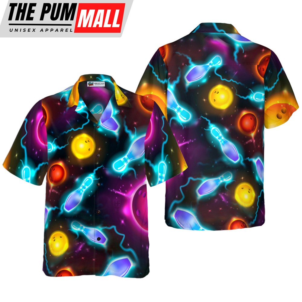 Bowling Space Color Hawaiian Shirt: Perfect Gift for Bowling Enthusiasts – Friends & Family