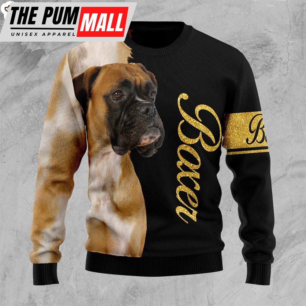Boxer Half Cool Ugly Christmas Sweater – Xmas Gifts For Dog Lovers – Gift For Christmas