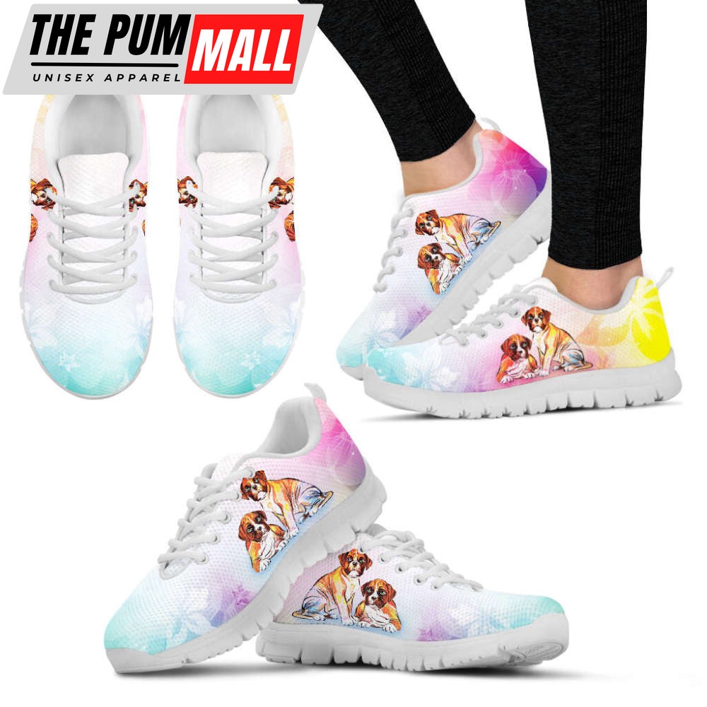 Boxers Dog Lover Shoes Colorfull Sneakers Walking Running Lightweight Casual Shoes For Pet Lover
