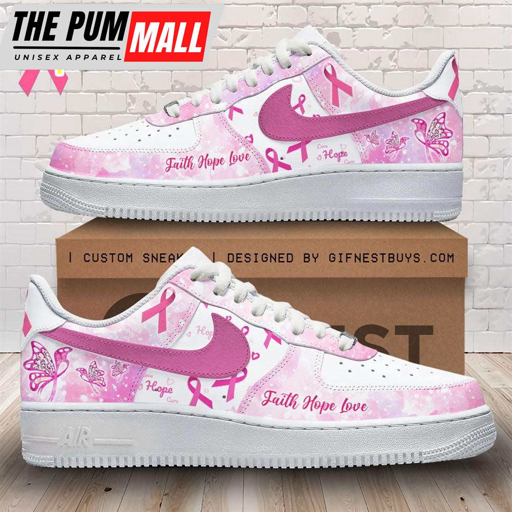 Breast Cancer Awareness Air Force 1 Sneaker Gift For Christmas Gift For Christmas