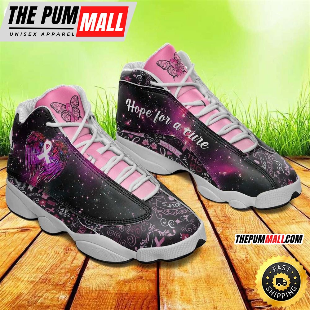 Breast Cancer Awareness Butterfly Pink Ribbon Hope For A Cure Air JD13 Shoes