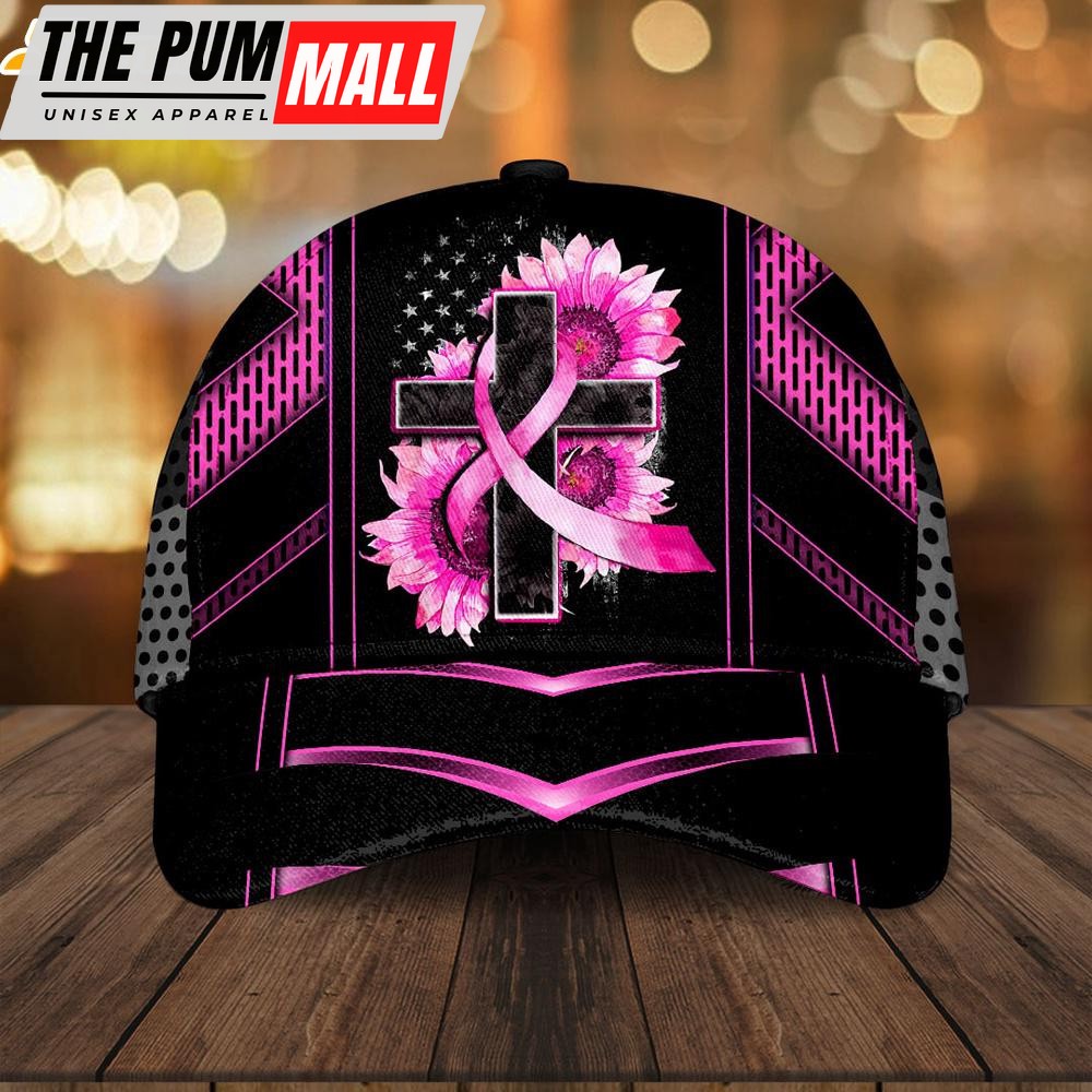 Breast Cancer Awareness Cross Baseball Caps
