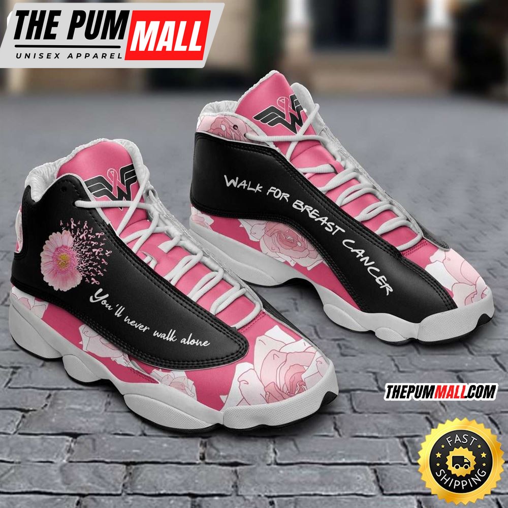 Breast Cancer Awareness Daisy Flower Pink Ribbon Air JD13 Shoes