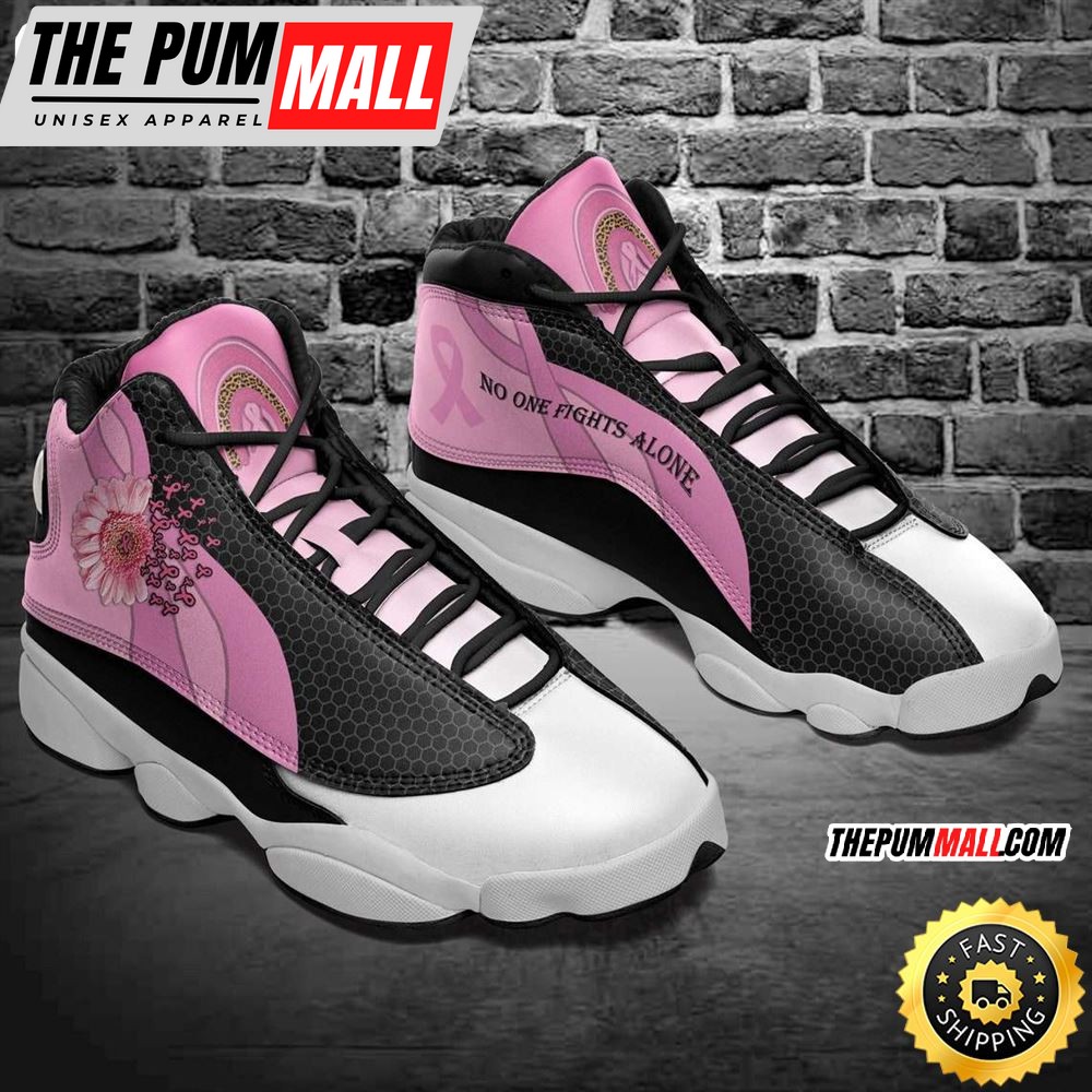 Breast Cancer Awareness Daisy Flower Pink Ribbon Rainbow Air JD13 Shoes