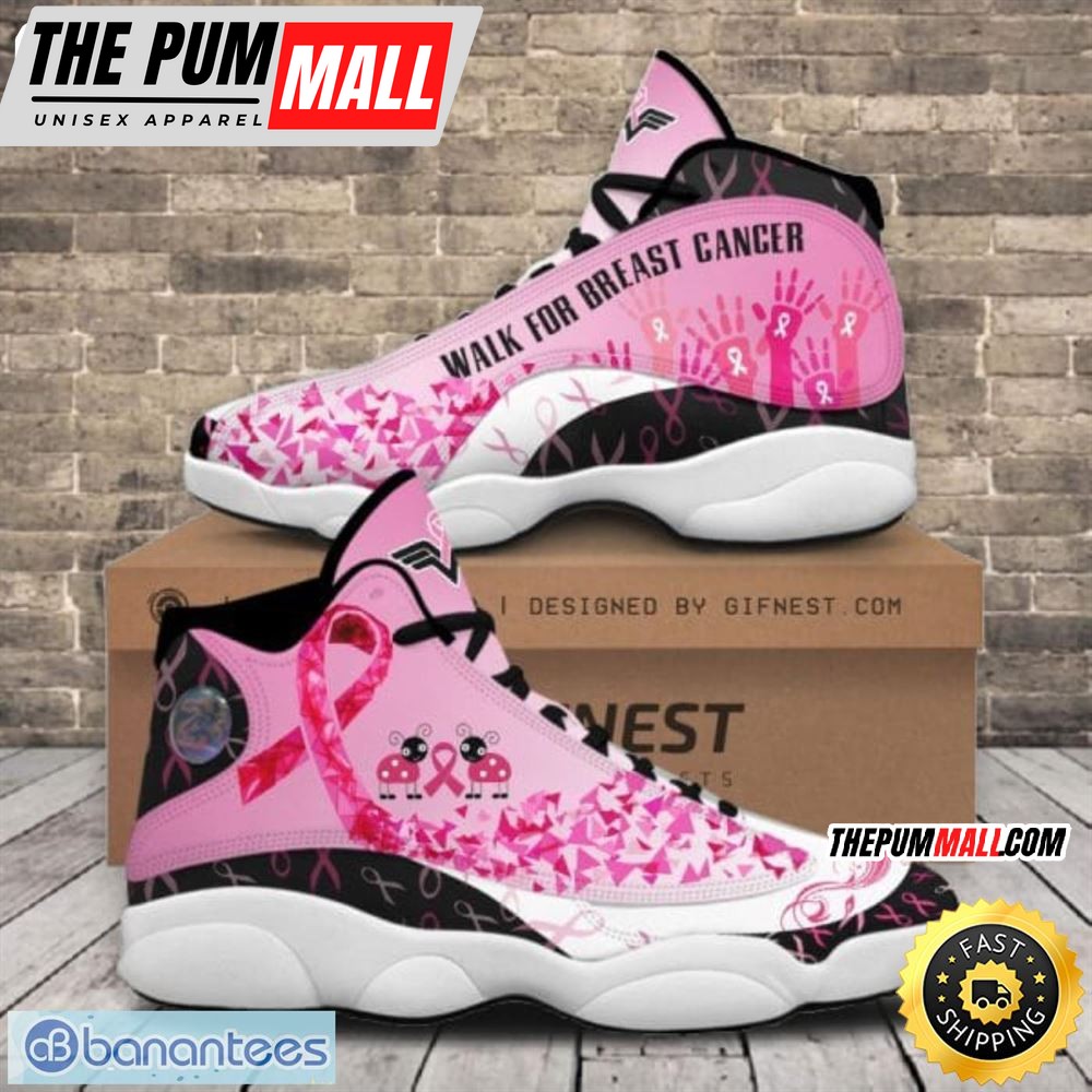 Breast Cancer Awareness Handprint Air Jd 13 Shoes For Men And Women
