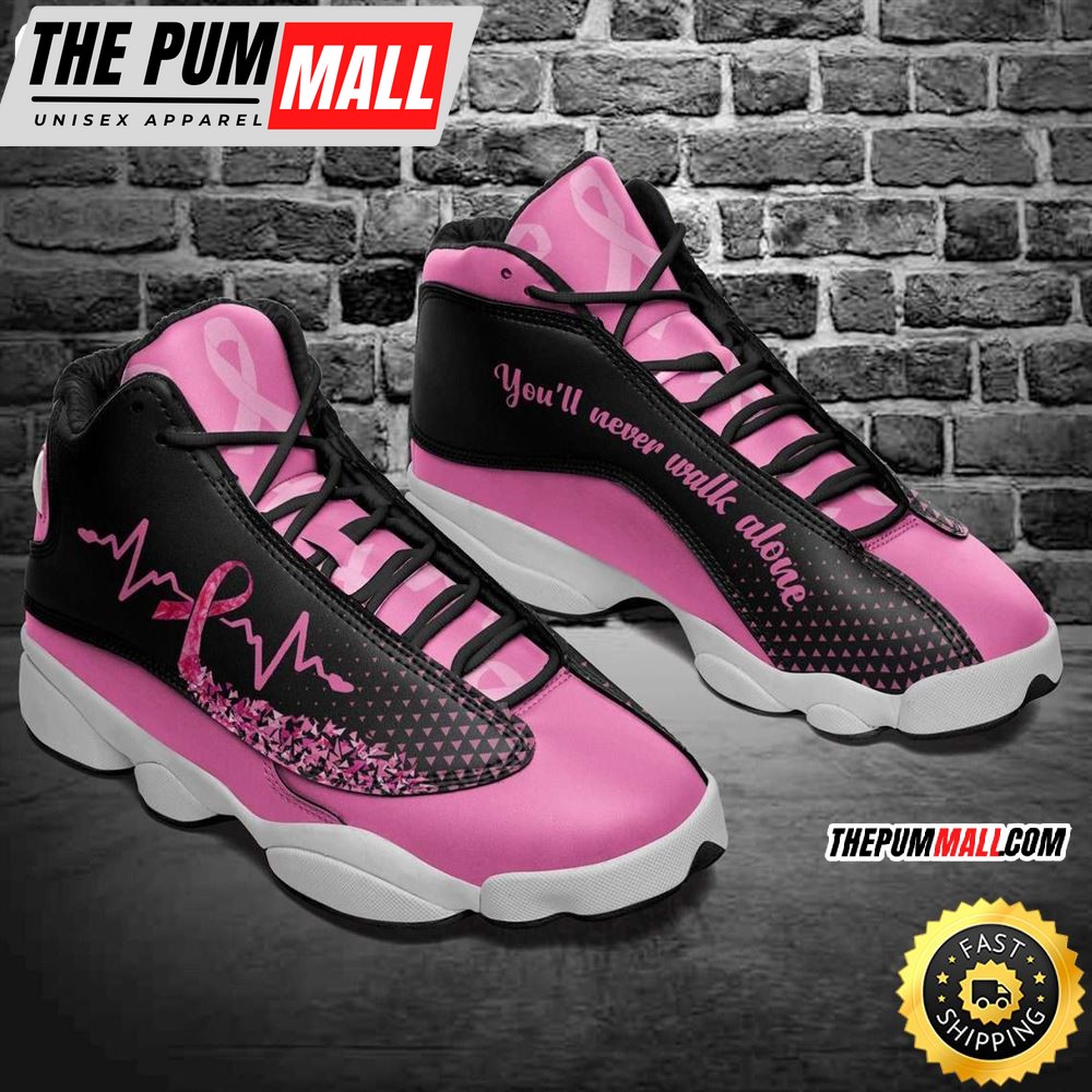 Breast Cancer Awareness Pink Ribbon Heartbeat Air JD13 Shoes