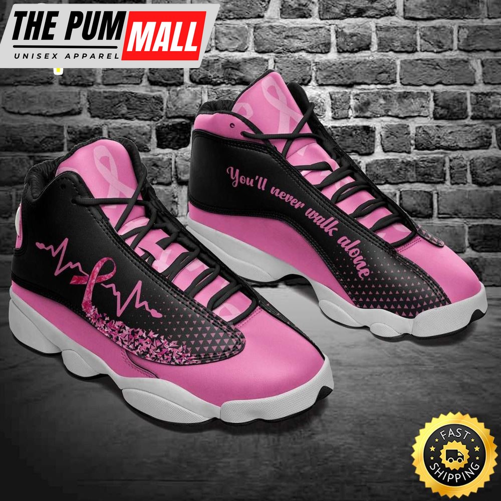 Breast Cancer Awareness Pink Ribbon Heartbeat Air JD13 Shoes