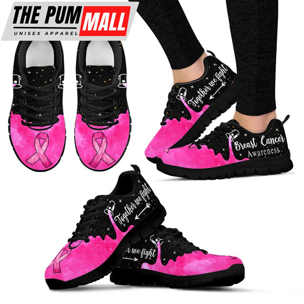 Breast Cancer Awareness Shoes Shoes Together We Fight Sneaker Walking Shoes – Best Gift For Men And Women Malalan