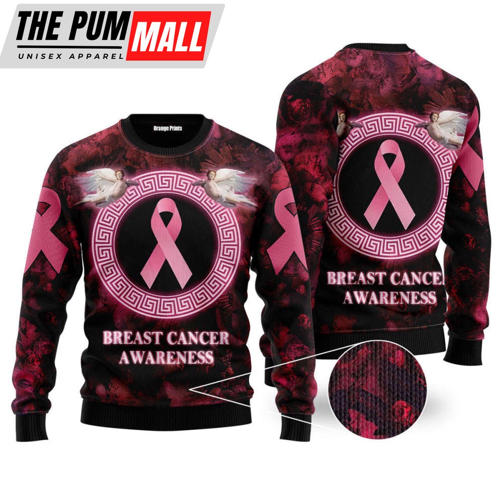 Breast Cancer Awareness Ugly Christmas Sweater – Christmas Gift UH1092