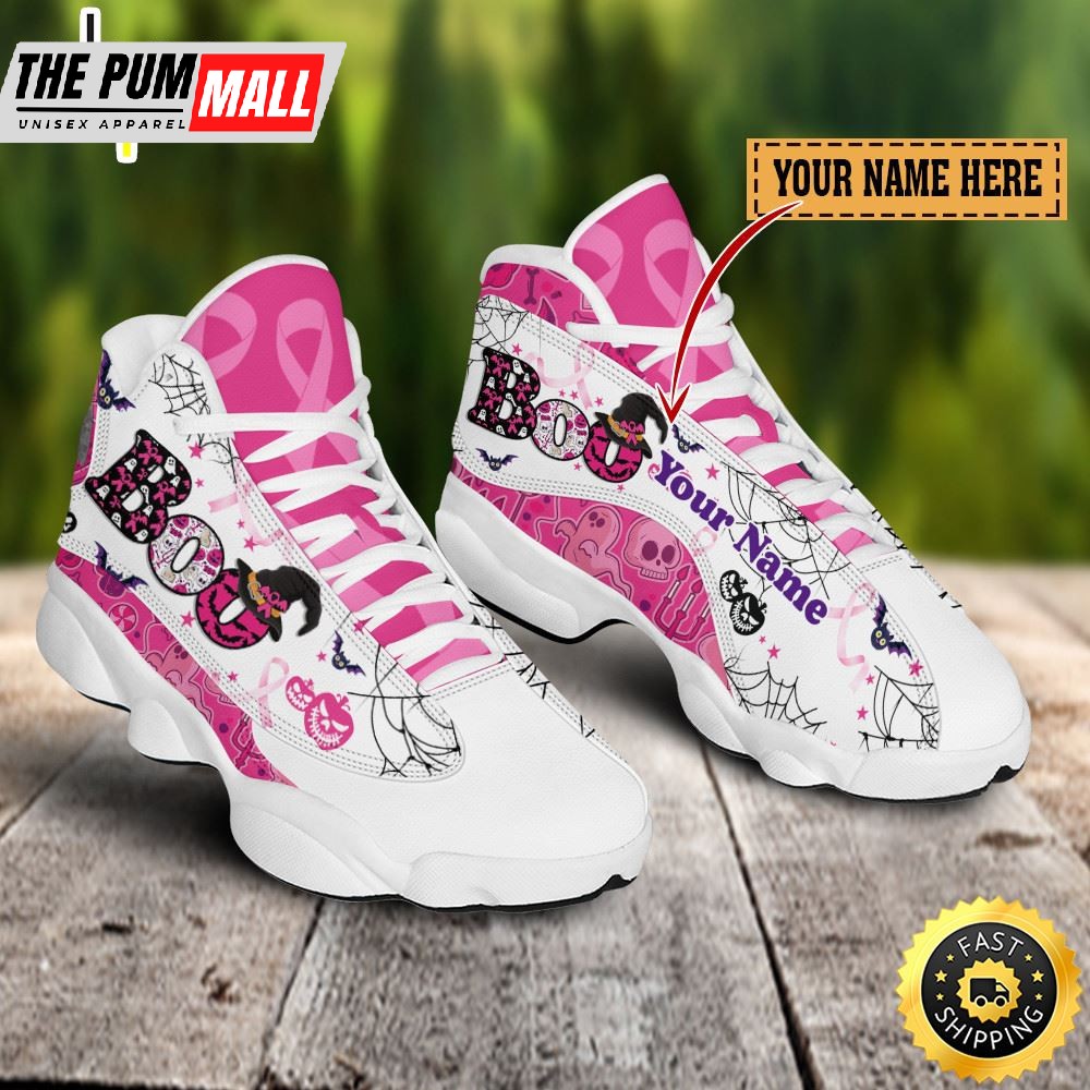Breast Cancer Boo Pink Halloween Custom Name Jd13 Shoes