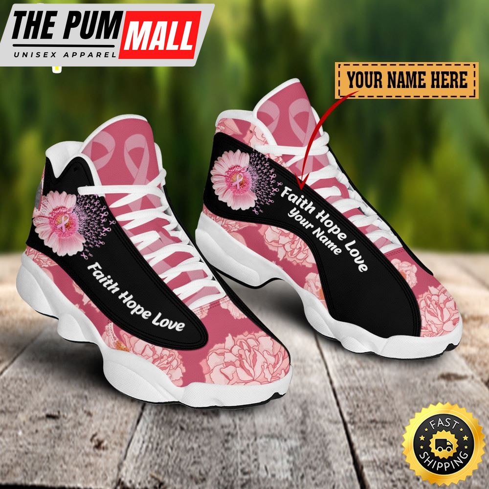 Breast Cancer Faith Hope Love Custom Name Jd13 Shoes