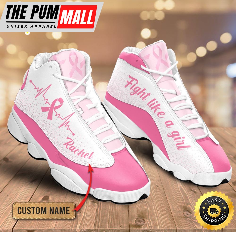 Breast Cancer Fight Like A Girl Custom Name Jd13 Shoes