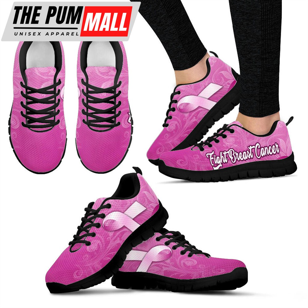 Breast Cancer Shoes Fight Pink Sneaker Walking Shoes – Best Shoes For Men And Women – Cancer Awareness Shoes