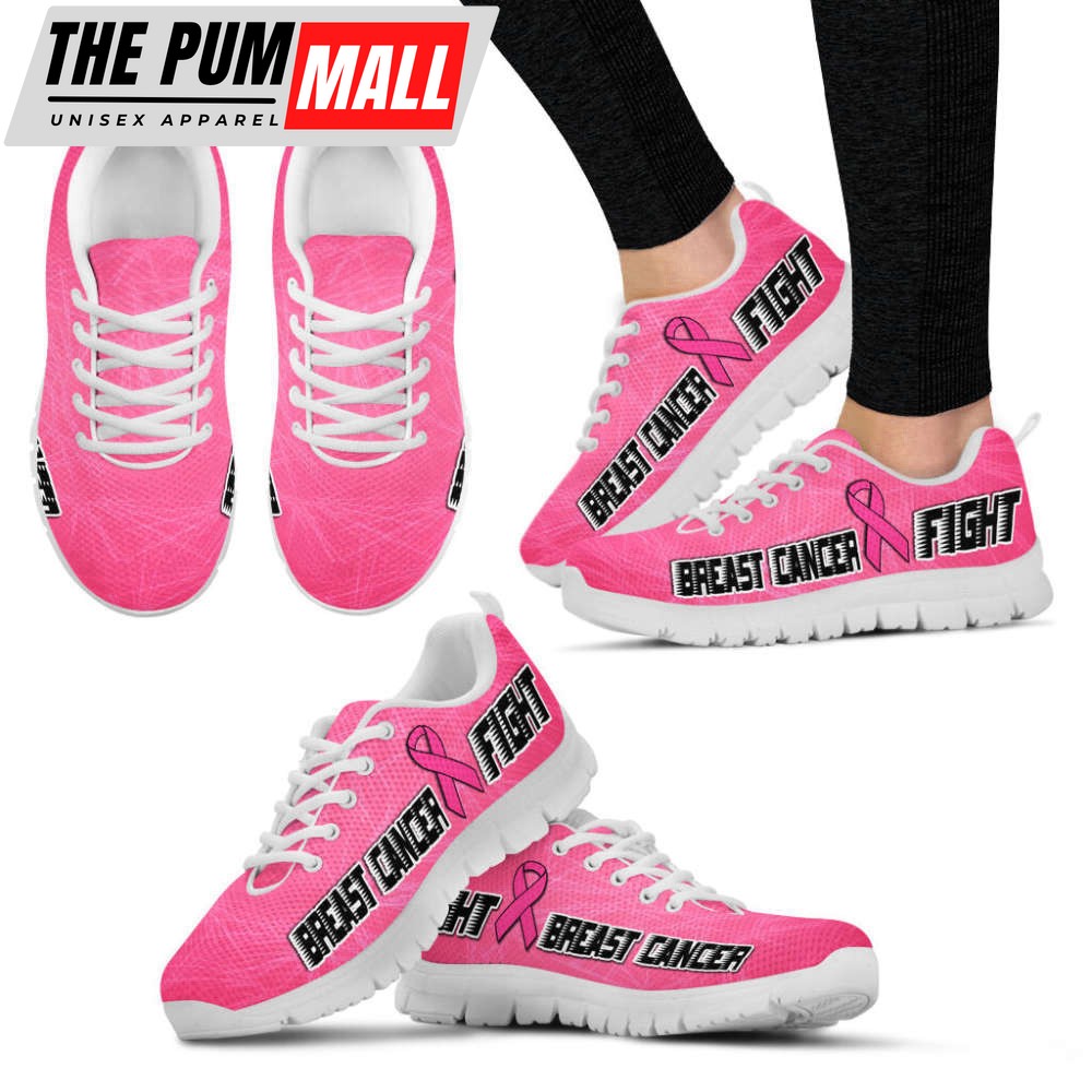 Breast Cancer Shoes Fight Sneaker Walking Shoes, Best Gift For Men And Women