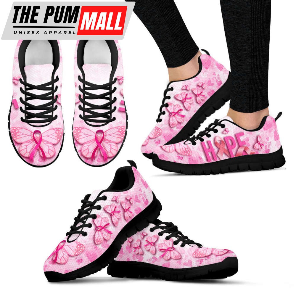 Breast Cancer Shoes Hope Pink Sneaker Walking Shoes, Best Gift For Men And Women