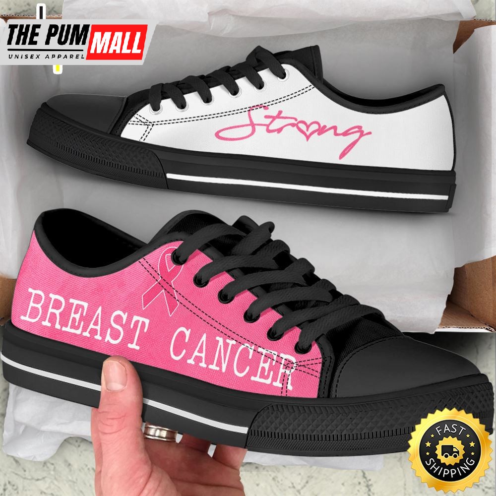 Breast Cancer Shoes Strong Low Top Shoes Canvas Shoes