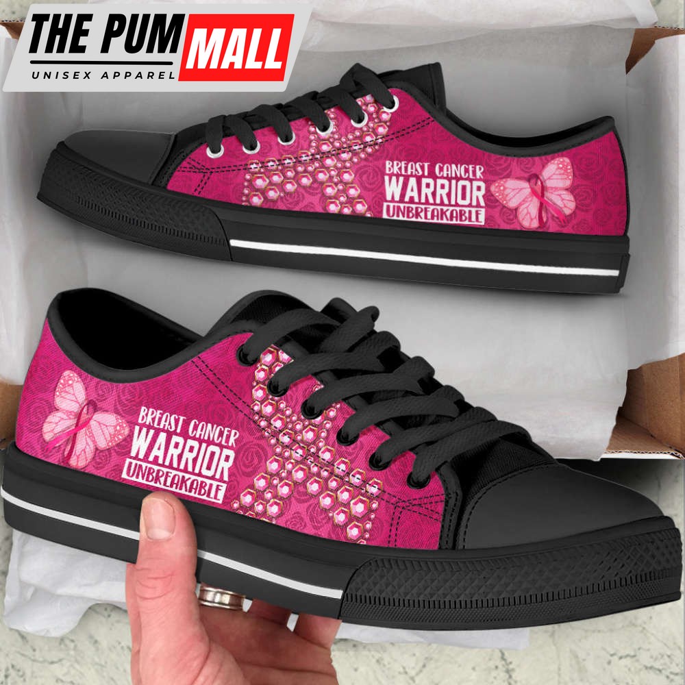 Breast Cancer Shoes Unbreakable Low Top Shoes Canvas Shoes