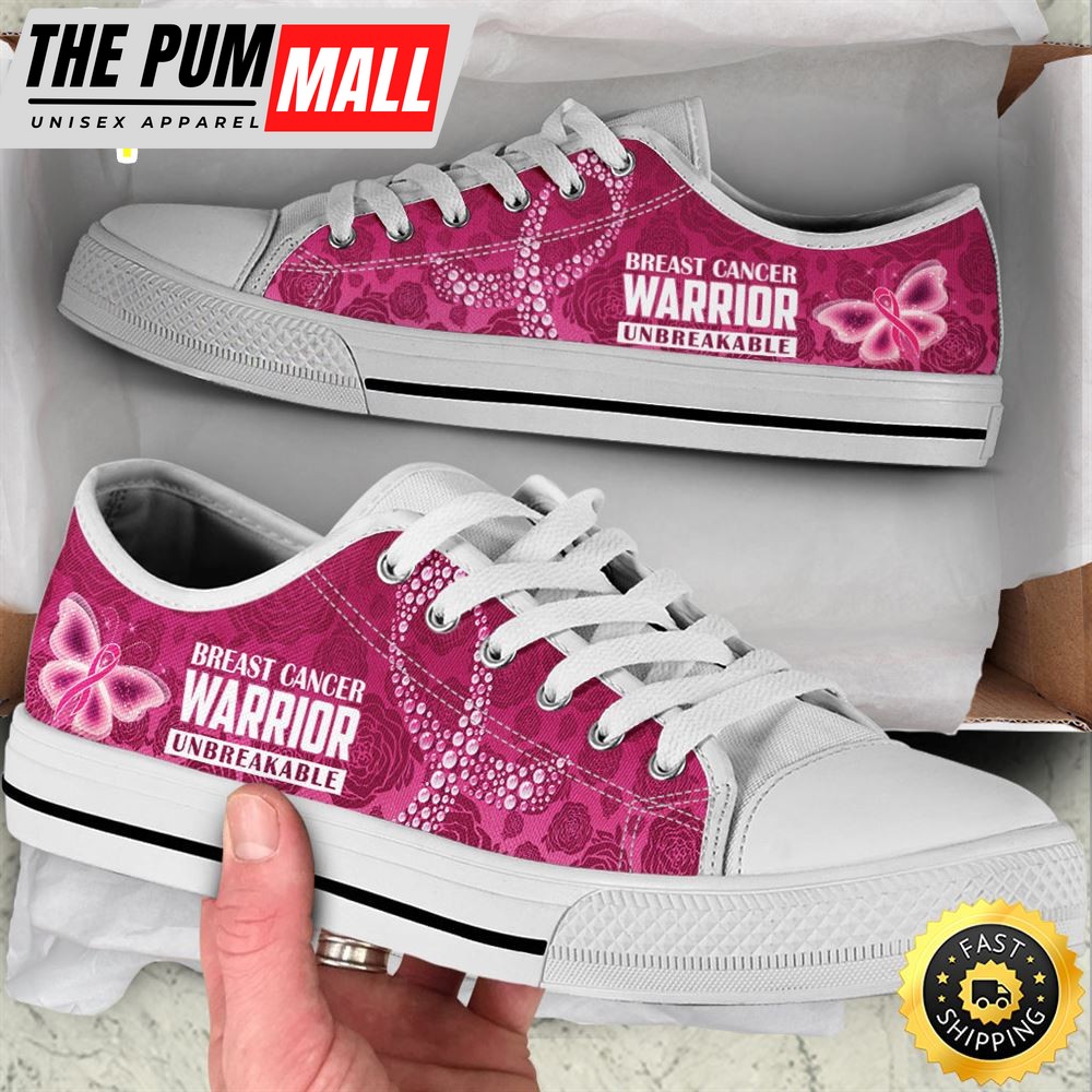 Breast Cancer Shoes Warrior Bf Low Top Shoes Canvas Shoes