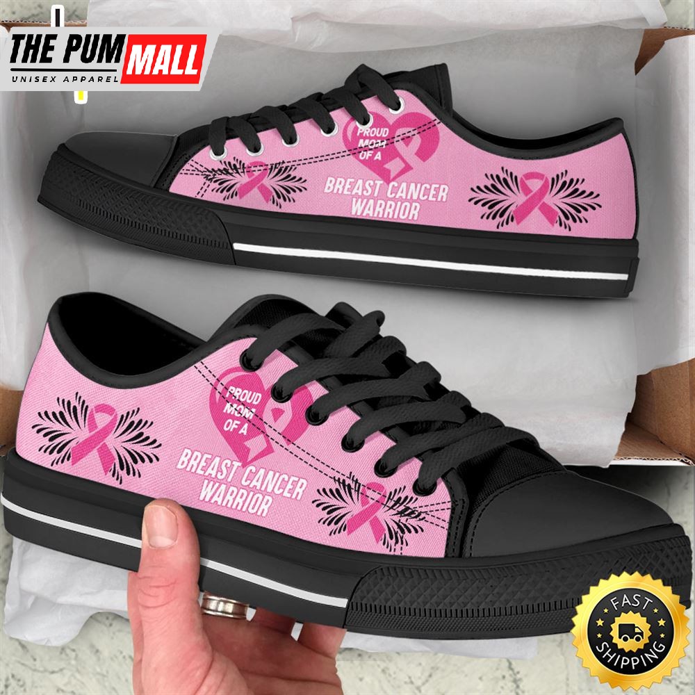 Breast Cancer Shoes Warrior Low Top Shoes Canvas Shoes