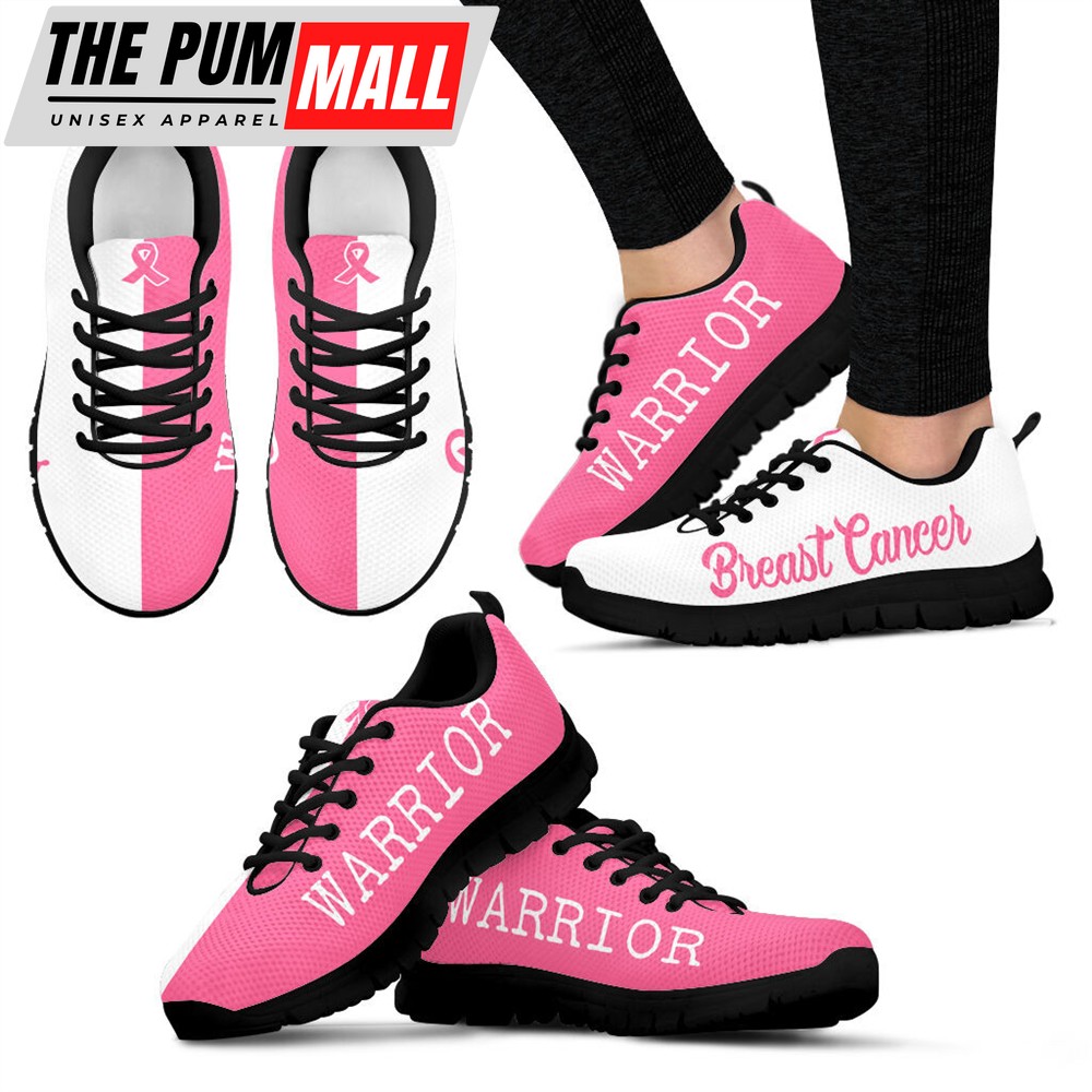 Breast Cancer Shoes Warrior Sneaker Walking Shoes – Best Shoes For Men And Women – Cancer Awareness Shoes