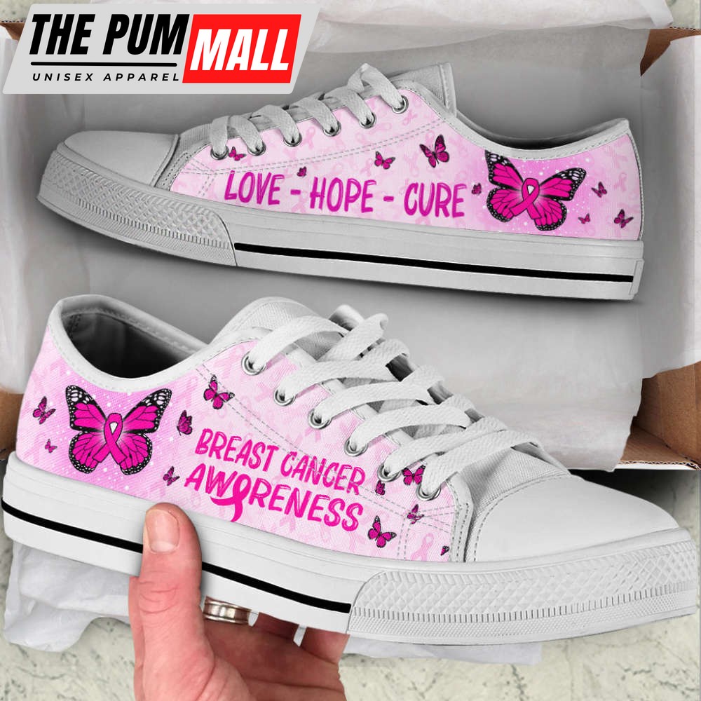 breast-cancer-shoes-with-butterfly-version-low-top-shoes-canvas-shoes-760bw7so Breast Cancer Shoes With Butterfly Version Low Top Shoes Canvas Shoes
