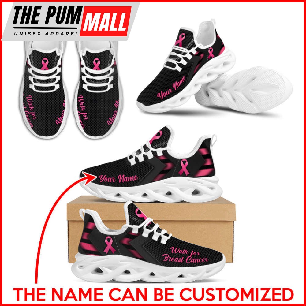 Breast Cancer Walk For Name Simplify Style Flex Control Sneakers For Men And Women