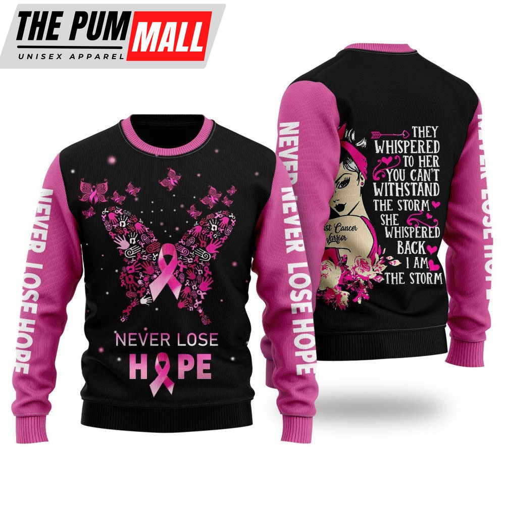 Breast Cancer Warrior Ugly Christmas Sweater – Christmas Gift UH2009