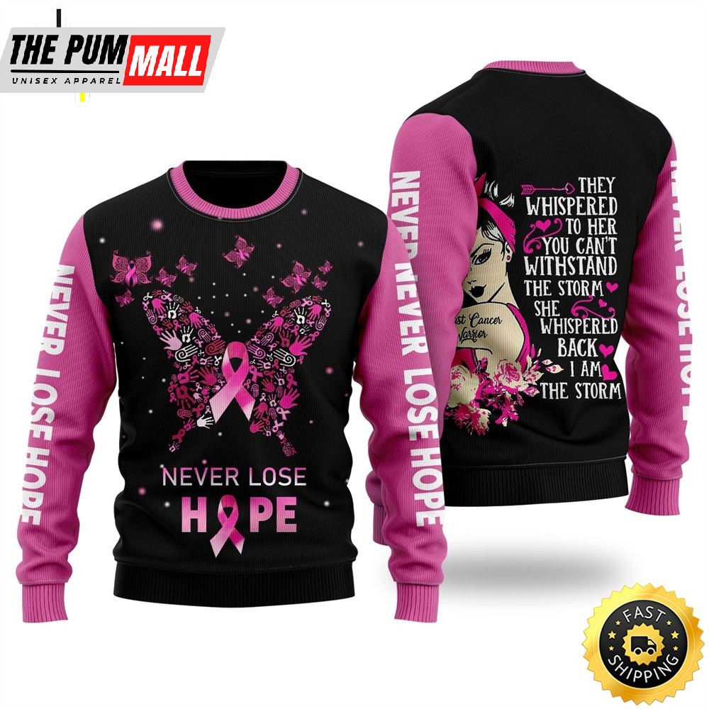 Breast Cancer Warrior Ugly Christmas Sweater