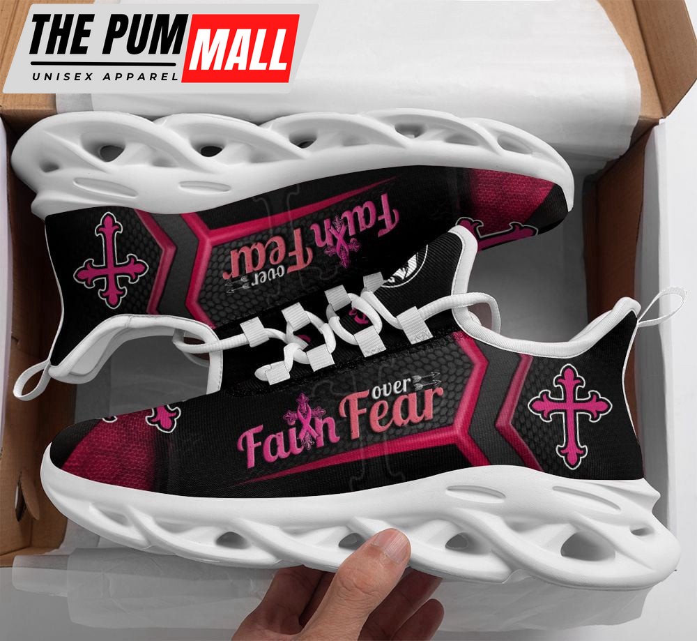 Breast Cancer Yezy Running Sneakers, Best Gift For Men And Women